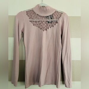 Purple Lace Detail Sweater